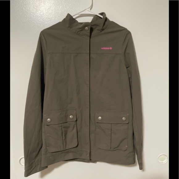 Adidas brown pink weather resistant jacket - Picture 3 of 4